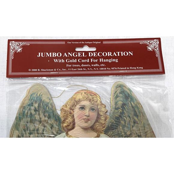 1 DOZEN ANGELS 13" by Shackman Double Sided Christmas Ornaments Die Cut JUMBO - Picture 2 of 5